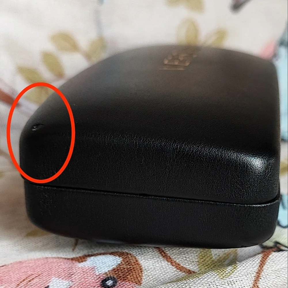 VERSACE Large Oversized Black Eyeglass Sunglasses Case & Cleaning Cloth *FLAW* - Picture 8 of 12